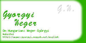 gyorgyi weger business card